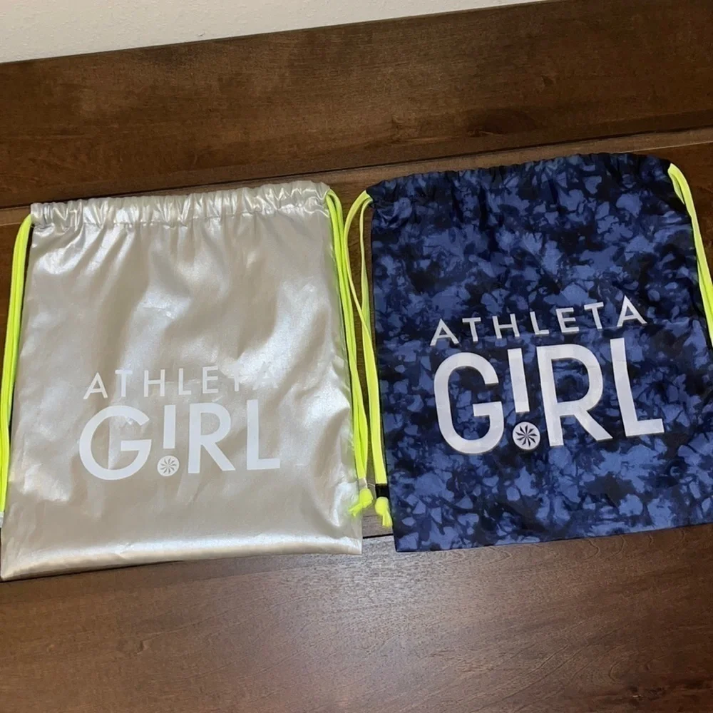 ATHLETA GYM 2 Backpack Silver white & Neon yellow